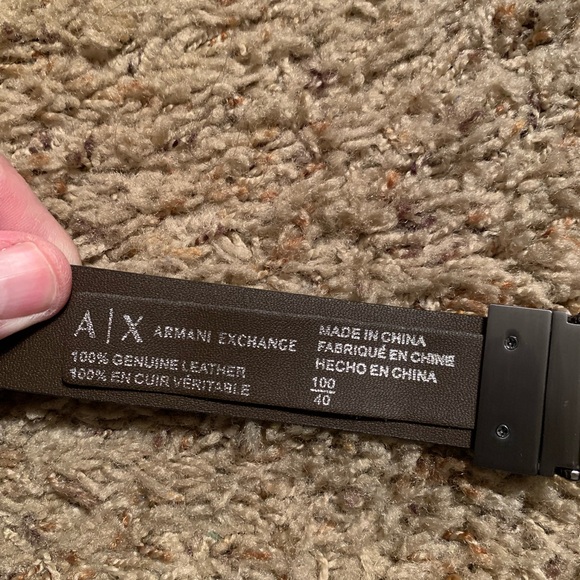 Armani Exchange reversible leather belt